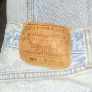 Woman's Levi's 501 Blue Straight Leg Jeans Classic Denim
